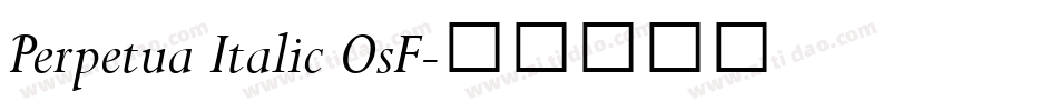Perpetua Italic OsF字体转换